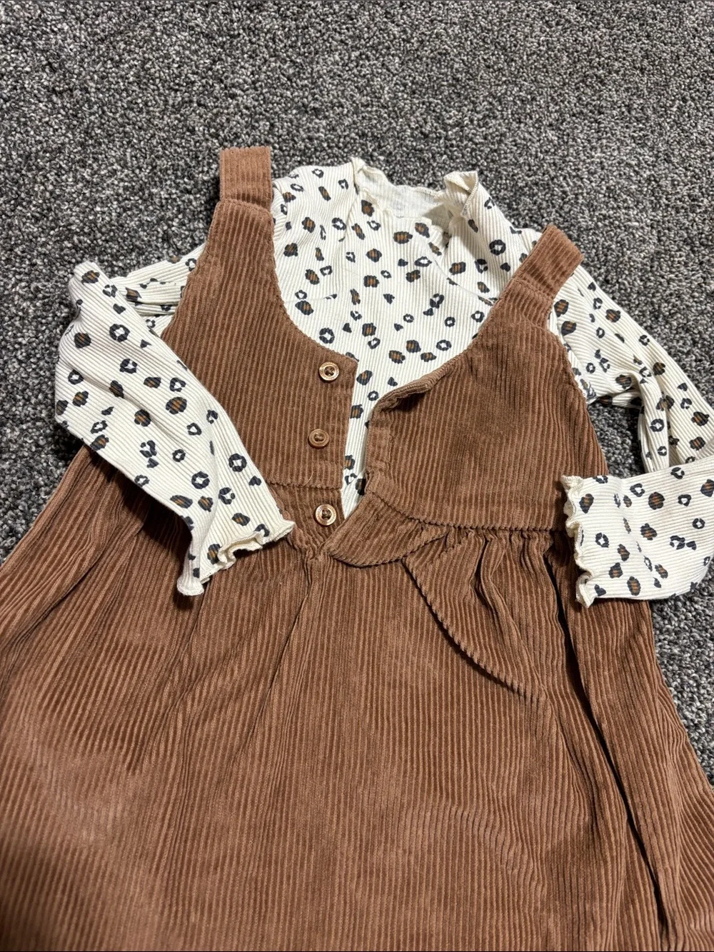 24M leopard print Corduroy dress